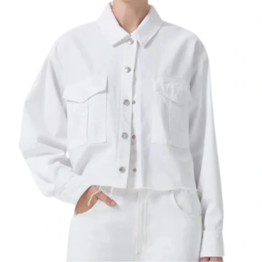 AGOLDE
NYX DENIM SHIRT IN FLOUR Classic White Denim Jacket XS - Picture 1 of 10